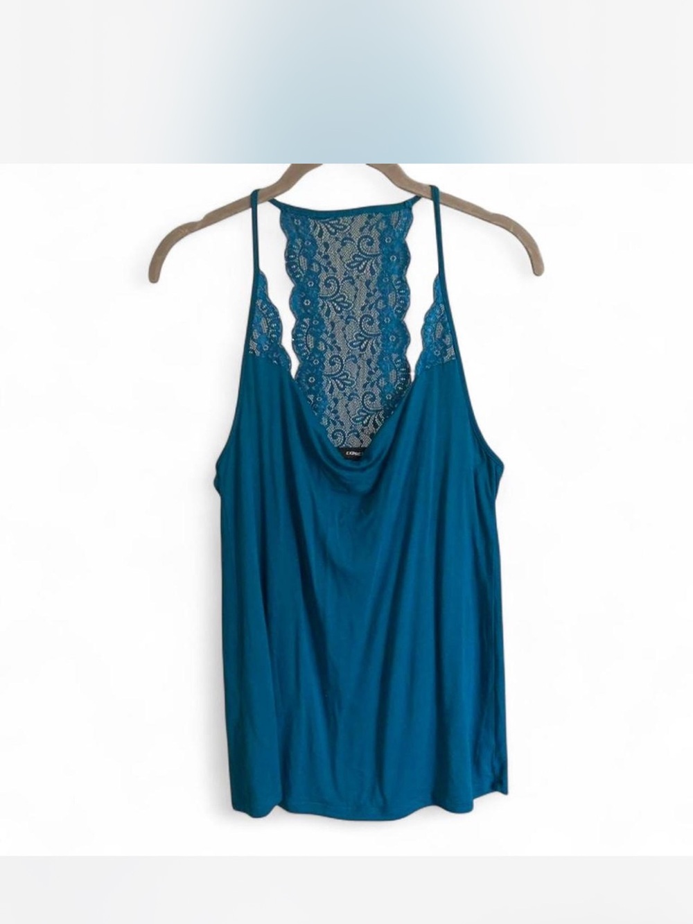 Fairy Coquette Summer Express Teal Lace Back Camisole size S